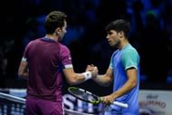 Nitto ATP Finals 2024 - Casper Ruud wins against Carlos Alcaraz in the opening round (Image via Getty)